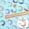 20Pcs 2 Colors Transparent UV Plating Acrylic Beads PACR-YW0001-31-2