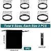 18pcs 6 Style 304 Stainless Steel Grooved Finger Ring Settings STAS-UN0040-58-2