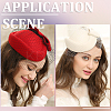 8Pcs 8 Colors Fabric Pillbox Stewardess Fascinator Hat Base for Millinery AJEW-GF0010-95-4