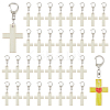 40Pcs Cross Blank Wood Pendant Decorations HJEW-FH00266-1