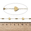 Handmade 304 Stainless Steel Non-magnetic Hematite Beaded Heart Link Chains CHS-L032-17G-02-2