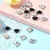 18Pcs 3 Colors Alloy Glass Links/Connectors GLAA-FS0001-95-10