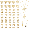 50Pcs 5 Style Rack Plating Alloy Pendants Rhinestone Settings FIND-CA0004-83-1