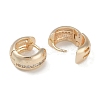 Clear Cubic Zirconia Huggie Hoop Earrings EJEW-L292-011G-2