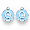 Platinum Plated Alloy Enamel Charms LS-ENAM-S118-04Q-P-1