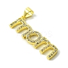 Mother's Day Real 18K Gold Plated Brass Micro Pave Cubic Zirconia Pendants KK-H472-06A-G01-2