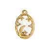 304 Stainless Steel Resin Pendants STAS-OY010-61G-3