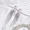 1 Pair Alloy Rhinestone Tassel Stud Earrings for Women EJEW-LP0012-22P-3