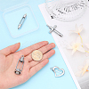 4 Sets 4 Style Wishing Bottle Glass Pendants GLAA-CA0001-50-3