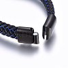 Leather Braided Cord Bracelets BJEW-E345-07B-3