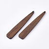 Undyed Walnut Wood Big Pendants WOOD-T023-02-2