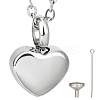 Stainless Steel Urn Ashes Necklace NJEW-CN0001-03P-1
