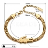304 Stainless Steel Link 2-Strand Bracelets WGCD4B2-02-2