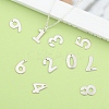 Tarnish Resistant 201 Stainless Steel Number Charms STAS-S035-M-5