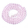 Electroplate Glass Beads Strands EGLA-A034-T6mm-B12-2