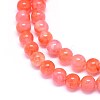 Natural Dyed White Jade Beads Strands G-F601-A-4