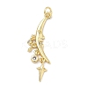 Brass Micro Pave Cubic Zirconia Pendants KK-P345-51G-1