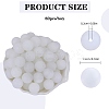 80Pcs Round Silicone Focal Beads SIL-SZ0001-24-18-2