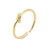 Simple Knotted 304 Stainless Steel Open Cuff Ring for Women Men RJEW-Z038-06G-1