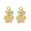 Brass Micro Pave Cubic Zirconia Bird Pendants KK-E068-VB310-2