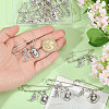 12Pcs West Cowboy Steel Heavy Duty Safety Pins Brooch JEWB-CA00007-3