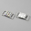 Brass Crystal Rhinestone Bikini Connectors/Buckle with Buttons. for Swimming Wear Bikini Decoration FIND-WH0161-67C-2