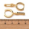 Safety Pin Brass Micro Pave Cubic Zirconia Hoop Earrings EJEW-F384-15G-01-5