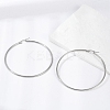 Tarnish Resistant 304 Stainless Steel Big Hoop Earrings X-EJEW-F105-02P-1