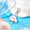 Angel Alloy & Natural Shell Pendant Decorations HJEW-JM02016-04-2