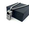 304 Stainless Steel Punk Whistle Pendant Necklaces BE9352-3
