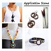 200Pcs 2 Colors Dyed Wood Jewelry Findings Coconut Linking Rings COCO-CD0001-01-7