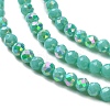 Electroplated Glass Beads Strands EGLA-P055-01B-01-4