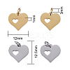 20Pcs 2 Colors 304 Stainless Steel Pendants STAS-CJ0001-154-2
