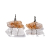 Natural Quartz Crystal & Yellow Quartz Nuggets Big Pendants G-K338-43P-07-1