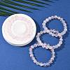 Natural Rose Quarts Round Beads Stretch Bracelets for Women BJEW-Q056-01A-2