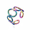 Open Oval Cuff Rings RJEW-N038-002-4