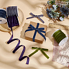 40 Yards 4 Colors Single Face Velvet Ribbon with 4Pcs Plastic Empty Spools SRIB-HY0001-09B-4