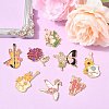 8Pcs 8 Styles Rack Plating Alloy Enamel Pendants FIND-FP0002-65-5