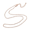 Brass Cable Chain Necklaces NJEW-K123-05RG-2