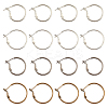 CHGCRAFT 16 Pairs 4 Style Brass Hoop Earrings KK-CA0001-80-1