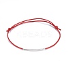 Adjustable Waxed Cotton Cord Bracelets BJEW-JB04206-2