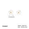 Fashion Stainless Steel Flower Stud Earrings for Women WL9140-3-1