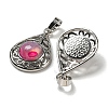 Natural Banded Agate Dyed Pendants G-Q158-05P-01-2