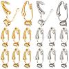 40Pcs 2 Colors Brass Clip-on Earring Converters Findings KK-SC0004-18-1