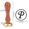 1Pc Golden Tone Brass Stamp Head DIY-CP0008-41P-5