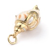 Natural Spiral Shell Pendants BSHE-B003-01G-3