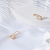 2Pcs Brass Cubic Zirconia Square Dangle Earrings EJEW-LP0007-019G-01-3