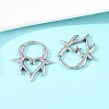 Spiked Heart 316 Stainless Steel Cartilage Earrings AJEW-C044-13AS-2