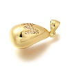 Rack Plating Brass Micro Pave Cubic Zirconia Pendants KK-L226-102G-M-2