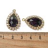 Natural Purple Fluorite Faceted Teardrop Pendants G-I375-01G-10-3